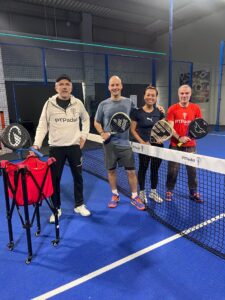 Tim and Kim during a padel training camp in Spain